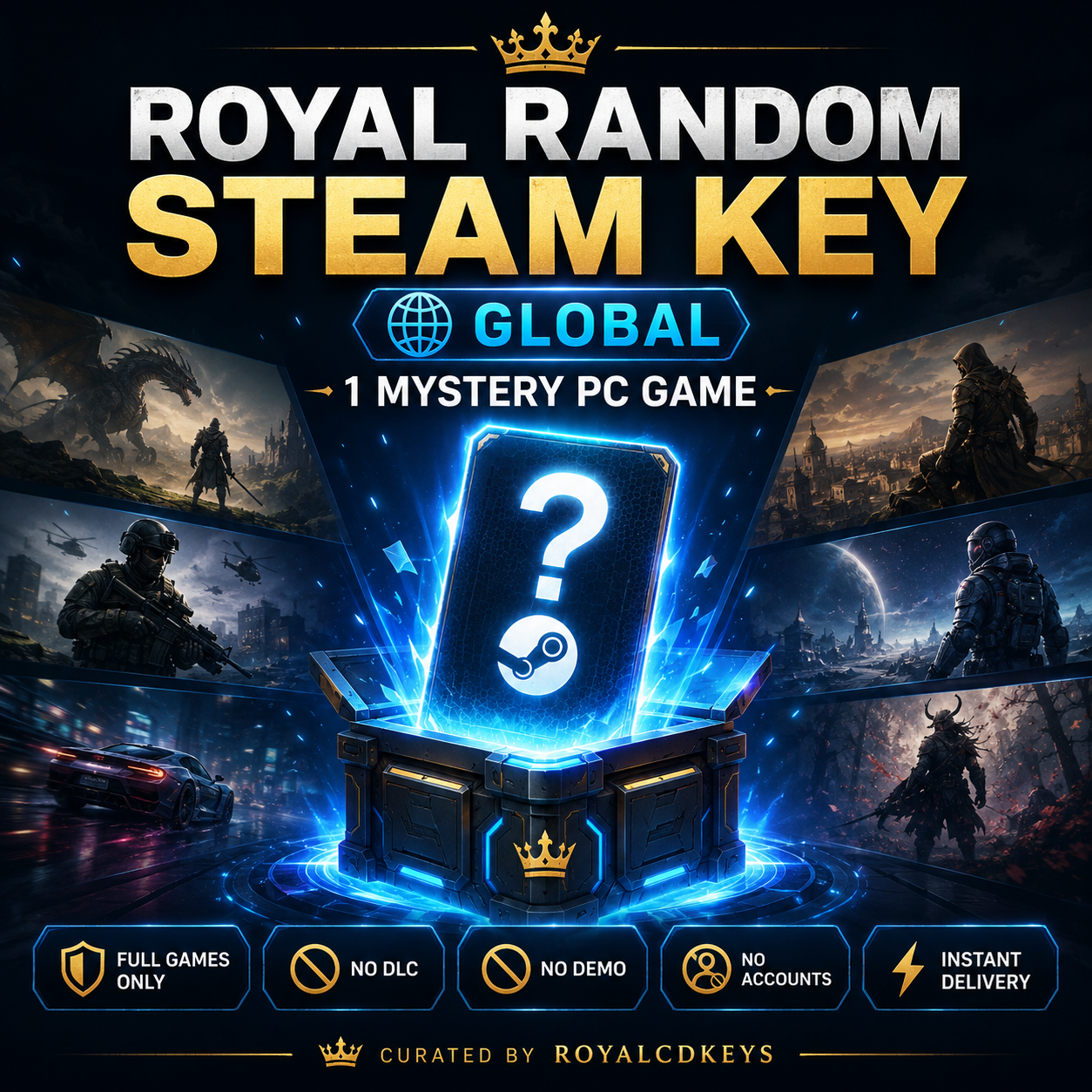 Royal Random Steam Key GLOBAL – 1 Mystery PC Game