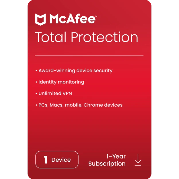 McAfee Total Protection 2024 Key (1 Year / 1 Device)