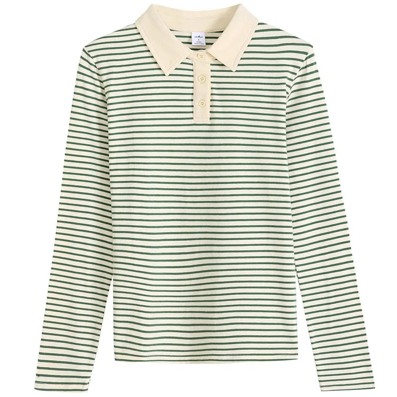 Heidi-Mode | Langarm-Poloshirt Damen Aus Baumwolle