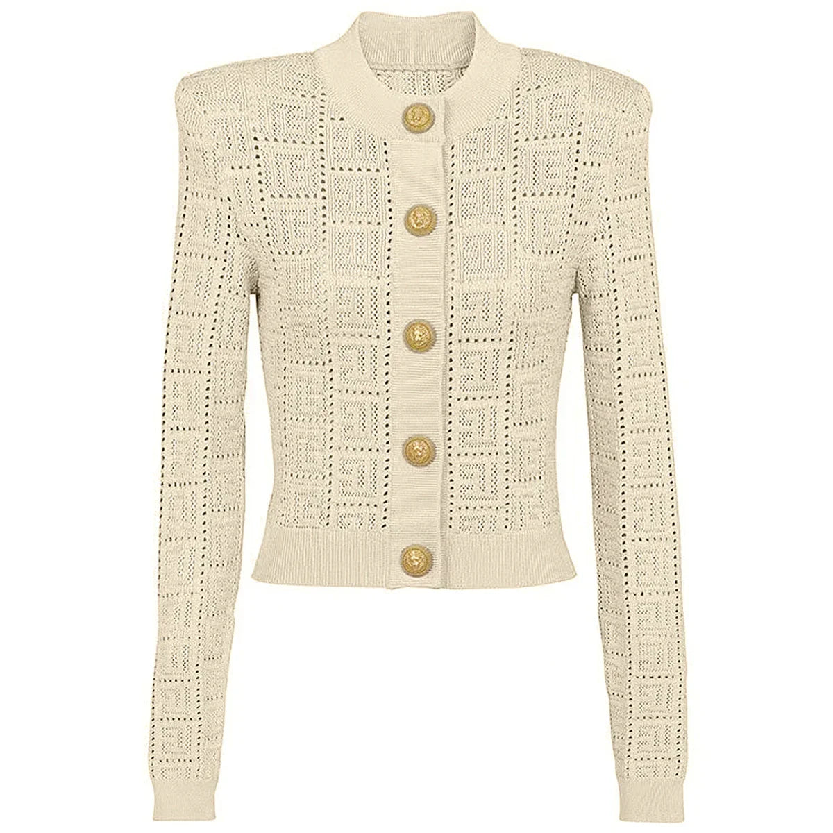 Heidi-Mode | Strickjacke Damen mit Rundhalsausschnitt