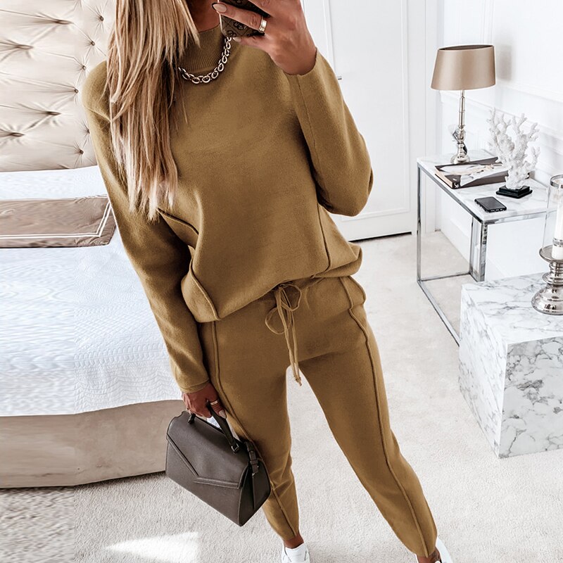 Heidi-Mode | Damen Jogginganzug Aus Hochwertiger Baumwollmischung