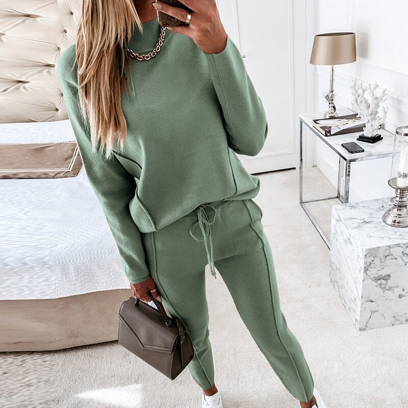 Heidi-Mode | Damen Jogginganzug Aus Hochwertiger Baumwollmischung